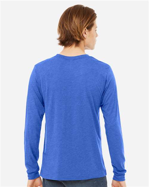 BELLA CANVAS 3513 Unisex Triblend Long Sleeve Tee - Back view