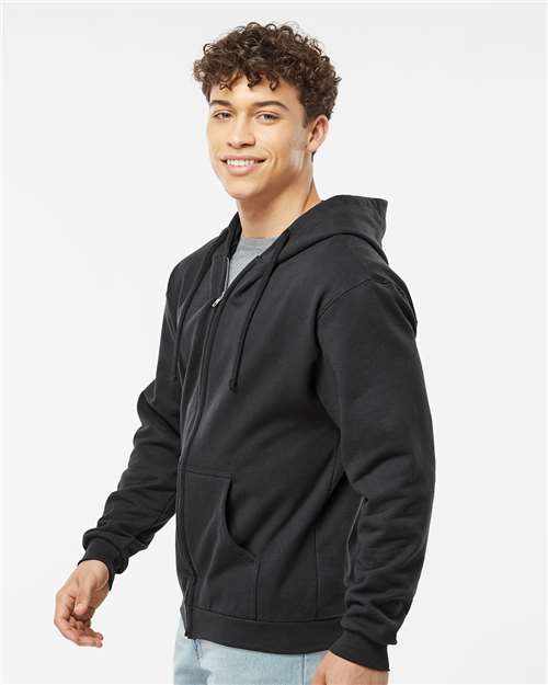 Tultex 331 Unisex Full-Zip Hooded Sweatshirt - Side view