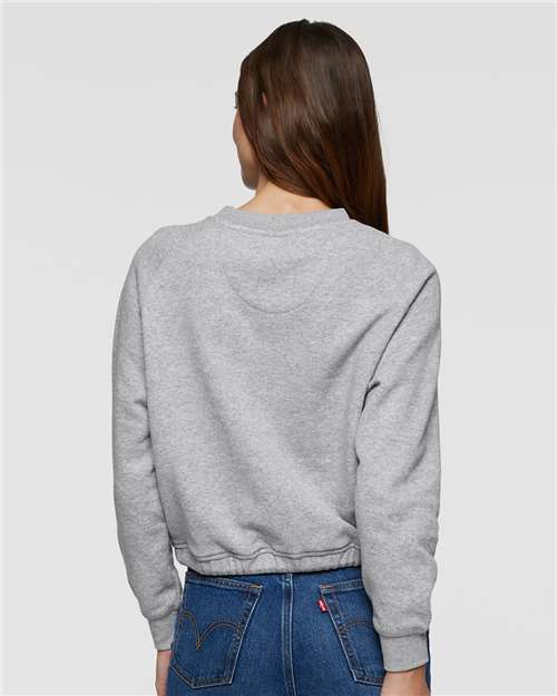 LAT 3528 Women's Relaxed Boxy Crewneck Sweatshirt - Back view