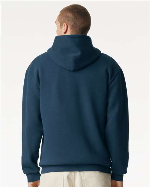 American Apparel RF497 Unisex ReFlex Fleece Full-Zip Hoodie Sweatshirt - Back view
