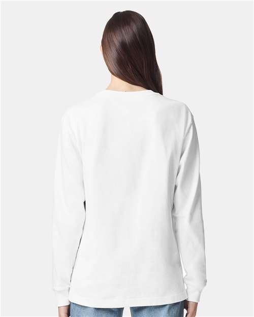 American Apparel 9410 Unisex Super Heavyweight Long Sleeve Pocket Tee - Back view