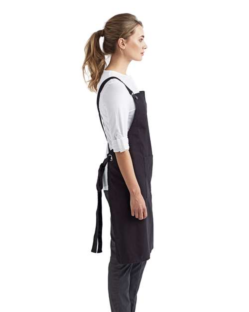 Artisan Collection by Reprime RP129 Cross Back Barista Bib Apron - Side view