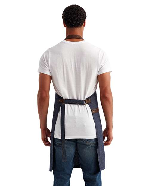 Artisan Collection by Reprime RP144 Annex Oxford Bib Apron - Back view