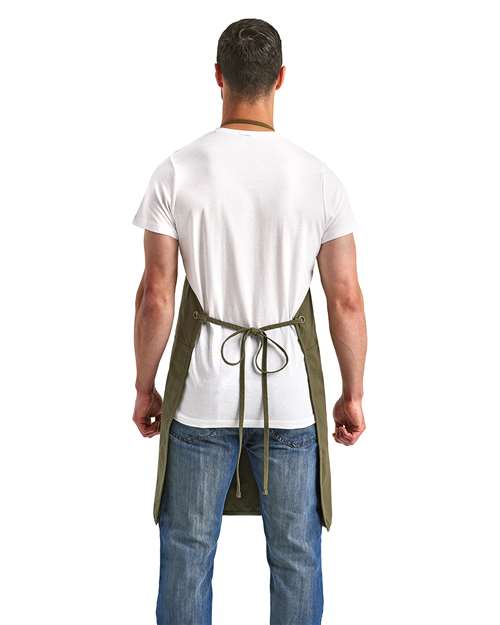 Artisan Collection by Reprime RP181 Artisan's Choice Double Pocket Canvas Apron - Back view