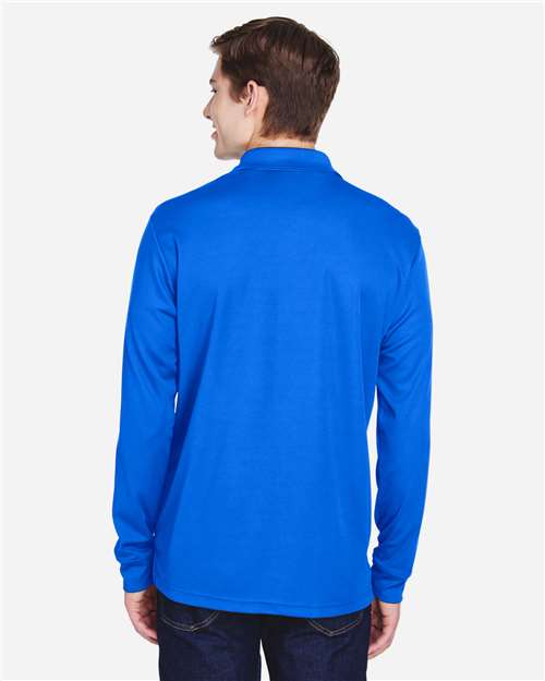 CORE365 88192P Men's Pinnacle Performance Long Sleeve Piqu·Polo with Pocket - Back view