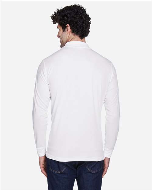 CORE365 88192 Men's Pinnacle Performance Long Sleeve Piqu·Polo - Back view