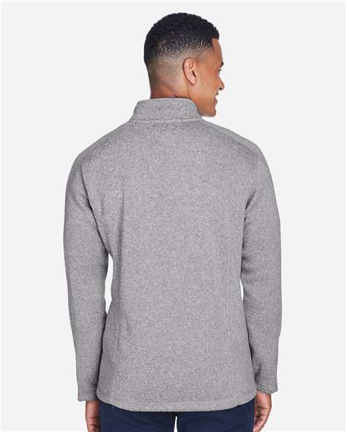 Devon & Jones DG793 Men's Bristol Full-Zip Sweater Fleece Jacket - Back view