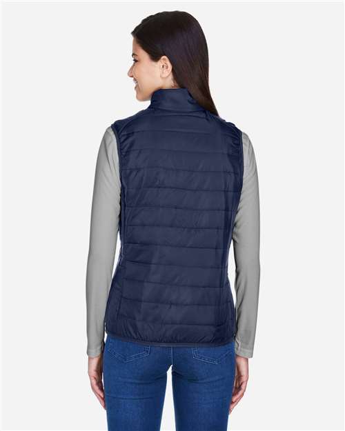 CORE365 CE702W Women's Prevail Packable Puffer Vest - Back view