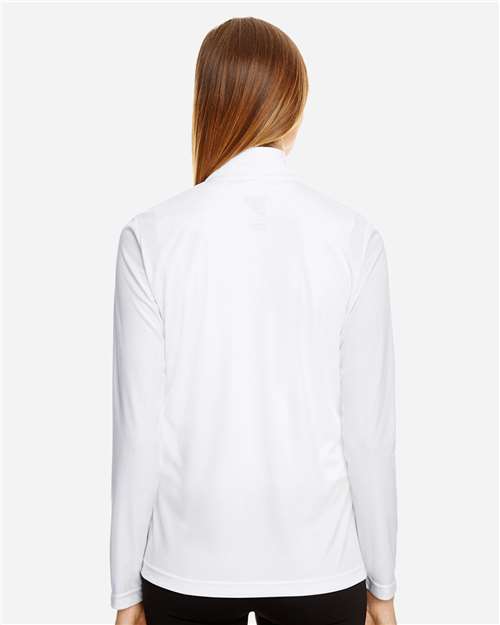 Team 365 TT31W Women's Zone Performance Quarter-Zip Pullover - Back view