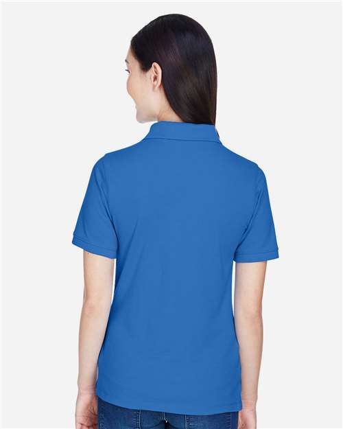 Harriton M265W Women's Easy Blend Polo - Back view