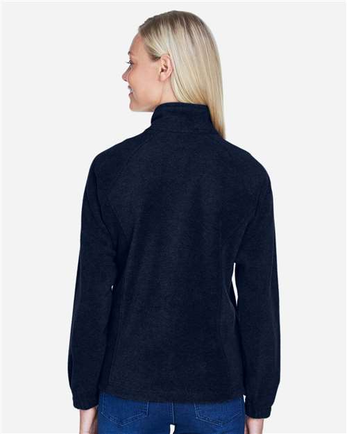 Harriton M990W Women's Full-Zip Fleece - Back view