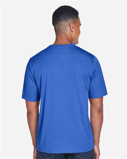 Team 365 TT11H Men's Sonic Heather Performance T-Shirt - Back view