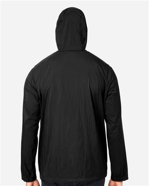 North End NE810 Men's Aura Lightweight Packable Anorak - Back view