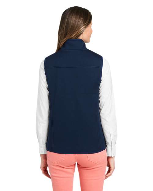 vineyard vines O001411 Women's Mountain Sweater Fleece Vest - Back view