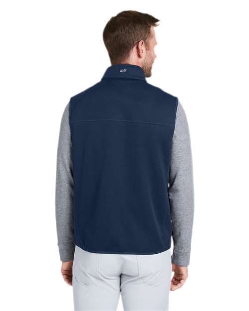 vineyard vines K002713 Men's Mountain Sweater Fleece Vest - Back view