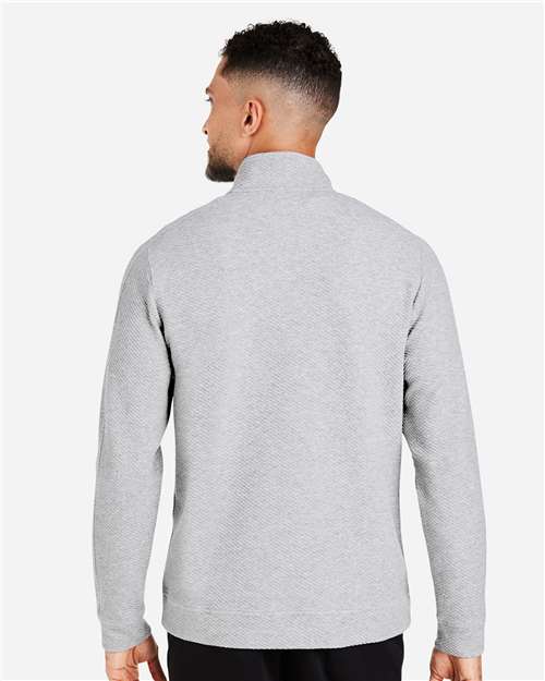 North End NE725 Men's Spirit Textured Quarter-Zip Pullover - Back view