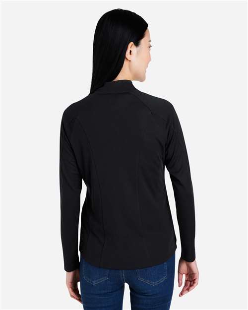 CORE365 CE418W Women's Origin Performance Pique Quarter-Zip Pullover - Back view