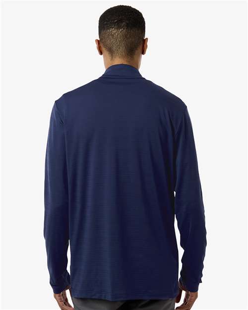 Adidas A708 Men's Textured Stripe Quarter-Zip Pullover - Back view