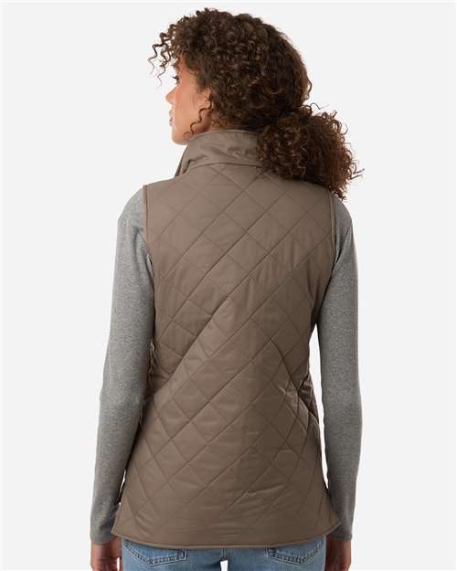 Weatherproof W207359 Women's Vintage Diamond Quilted Vest - Back view