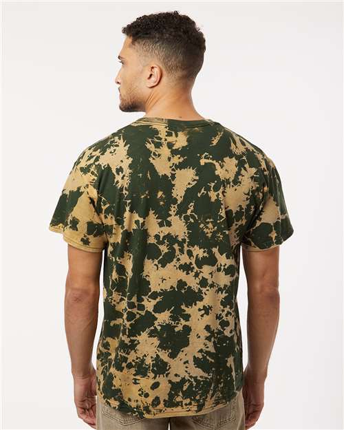 Colortone 1385 Unisex Bleach Out Dyed T-Shirt - Back view