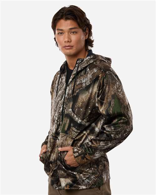 RealTree RT5201 Unisex Realtree? Performance Full-Zip Hooded Sweatshirt - Side view