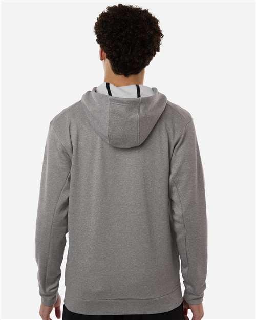 Adidas AT208 Men's Game & Go Fleece Full-Zip Hooded Sweatshirt - Back view
