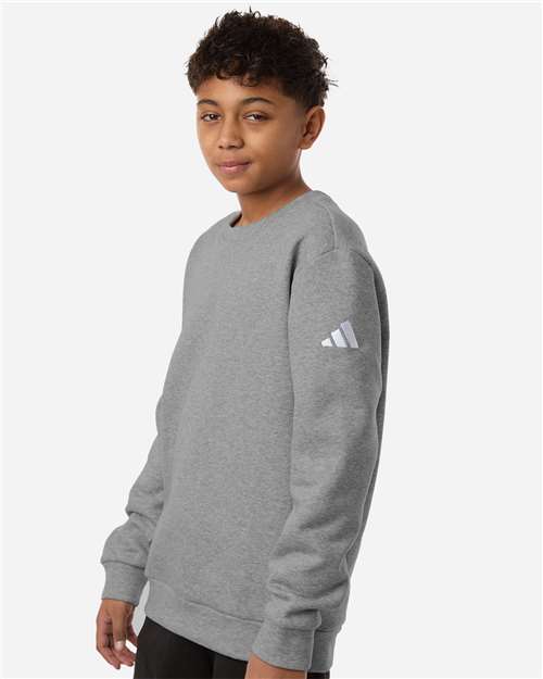 Adidas AT202 Youth Fleece Crewneck Sweatshirt - Side view