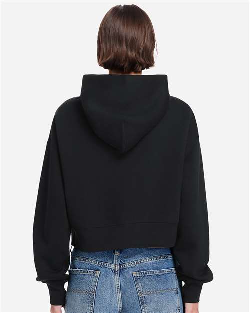 Lane Seven LS88003 Women's Relaxed Cropped Full-Zip Hoodie Sweatshirt - Back view