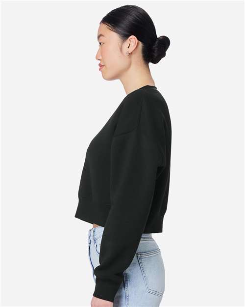 Lane Seven LS88004 Women's Relaxed Cropped Crewneck Sweatshirt - Side view