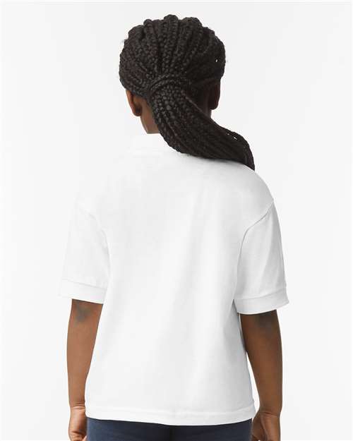 Gildan 8800B Youth DryBlend? Jersey Polo - Back view