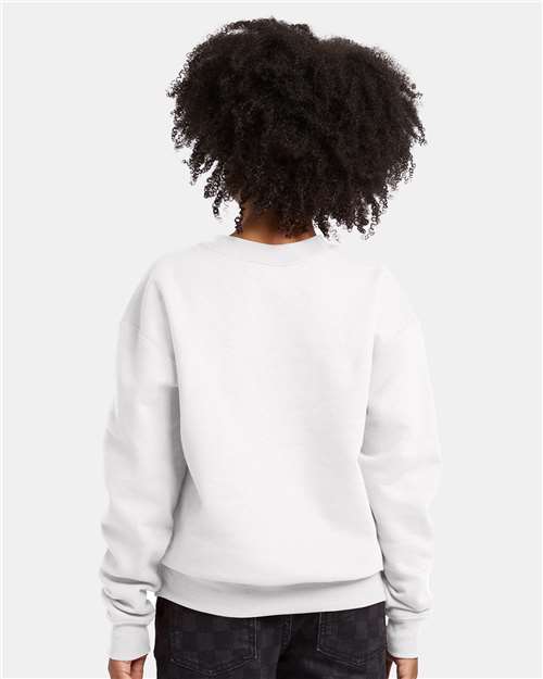 Hanes P360 Youth EcoSmart? Crewneck Sweatshirt - Back view
