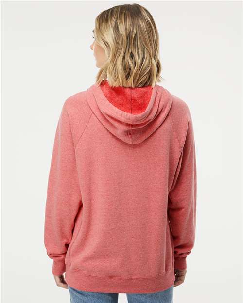 Independent Trading Co. PRM33SBP Unisex Special Blend Raglan Hooded Sweatshirt - Back view