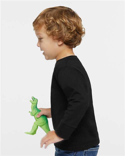 Rabbit Skins 3302 Toddler Fine Jersey Long Sleeve Tee - Side view