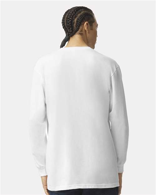 American Apparel 2007 Unisex Fine Jersey Long Sleeve Tee - Back view