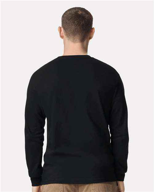 American Apparel 1304 Unisex Heavyweight Cotton Long Sleeve Tee - Back view