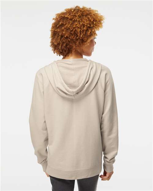 Independent Trading Co. SS1000Z Unisex Icon Lightweight Loopback Terry Full-Zip Hooded Sweatshirt - Back view