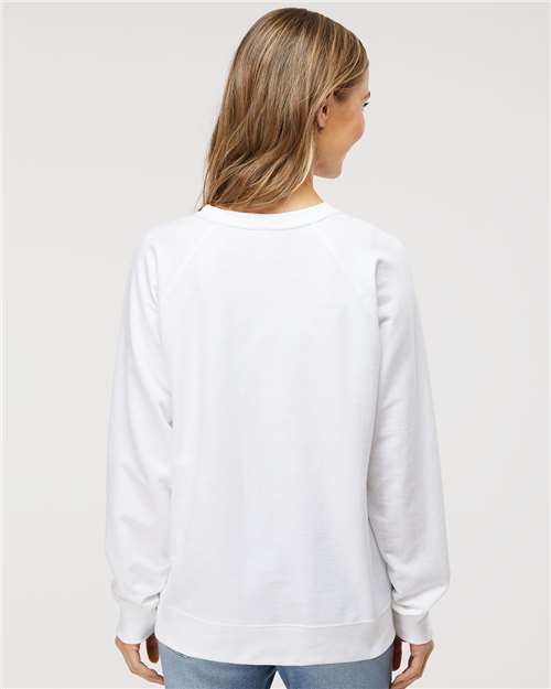 Independent Trading Co. SS1000C Unisex Icon Lightweight Loopback Terry Crewneck Sweatshirt - Back view