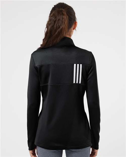 Adidas A483 Women's 3-Stripes Double Knit Full-Zip Jacket - Back view