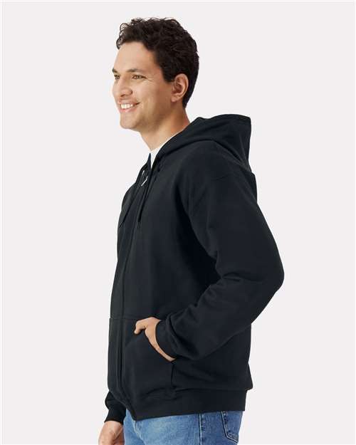 Gildan SF600 Unisex Softstyle? Midweight Full-Zip Hooded Sweatshirt - Side view