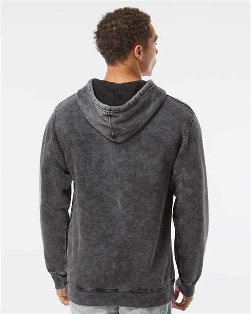 Independent Trading Co. PRM4500MW Unisex Midweight Mineral Wash Hooded Sweatshirt - Back view