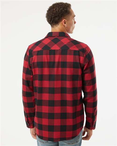 Independent Trading Co. EXP50F Unisex Flannel Shirt - Back view