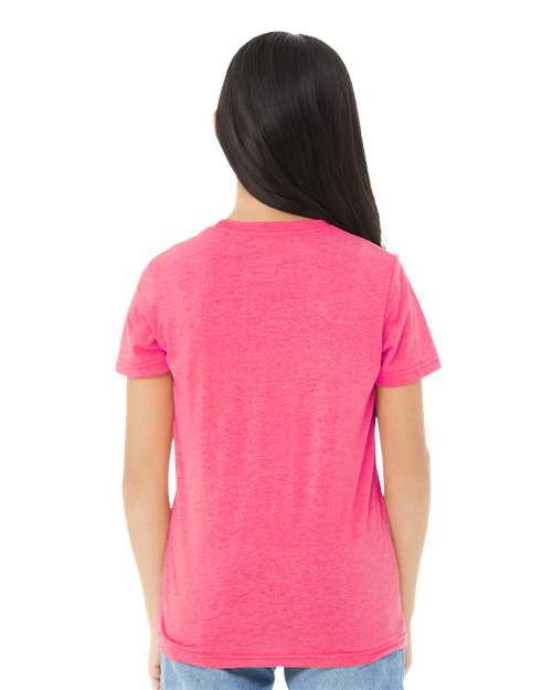 BELLA  CANVAS 3413Y Youth Triblend Tee - Back view