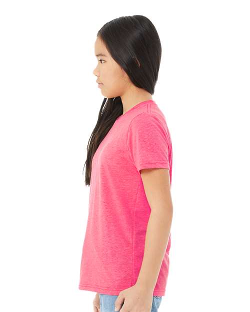 BELLA  CANVAS 3413Y Youth Triblend Tee - Side view