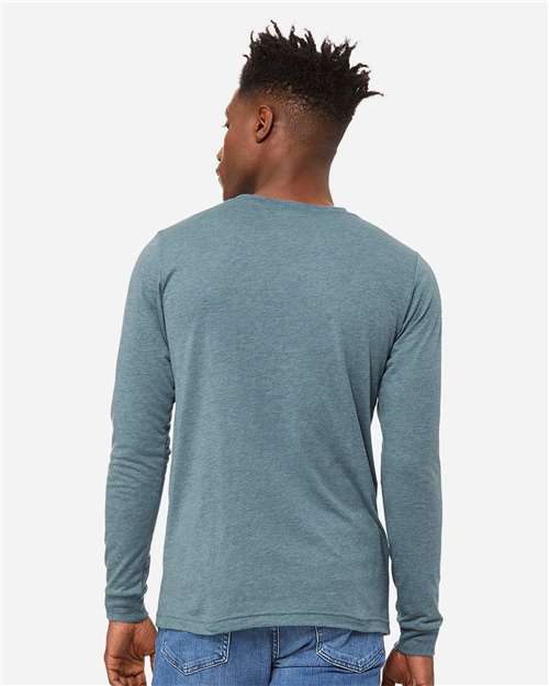 BELLA  CANVAS 3513 Unisex Triblend Long Sleeve Tee - Back view