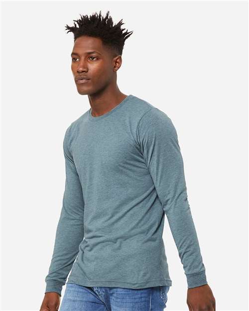 BELLA  CANVAS 3513 Unisex Triblend Long Sleeve Tee - Side view