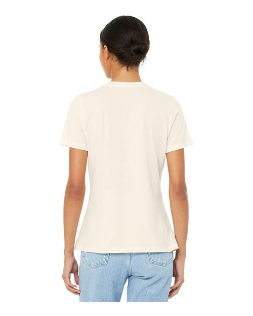 BELLA  CANVAS 6400CVC Women?s Relaxed Fit Heather CVC Tee - Back view