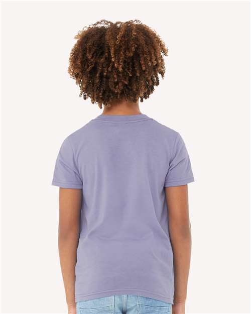 BELLA  CANVAS 3001Y Youth Jersey Tee - Back view