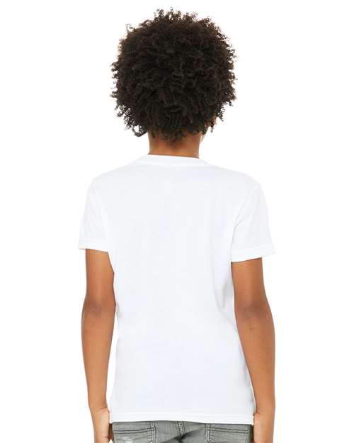 BELLA  CANVAS 3001YCVC Youth CVC Jersey Tee - Back view