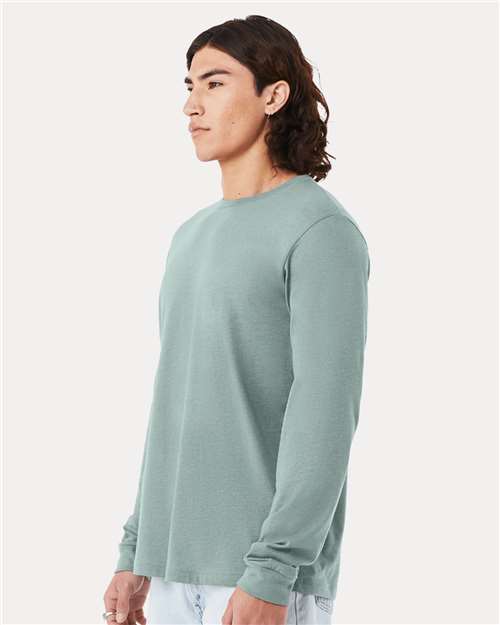 BELLA  CANVAS 3501CVC Heather CVC Long Sleeve Tee - Side view