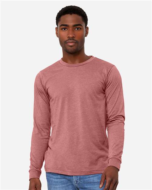BELLA  CANVAS 3501CVC Heather CVC Long Sleeve Tee - Front view